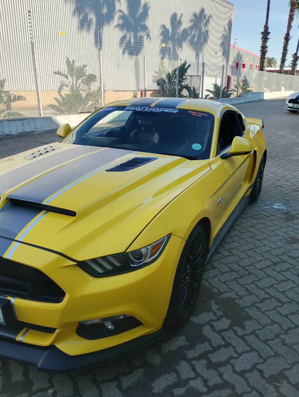 Yellow Ford Mustang GT tuned by Precision Remapping